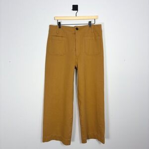 Maeve The Colette Wide Leg Pants Size 33T Camel Brown Cotton Blend Stretch